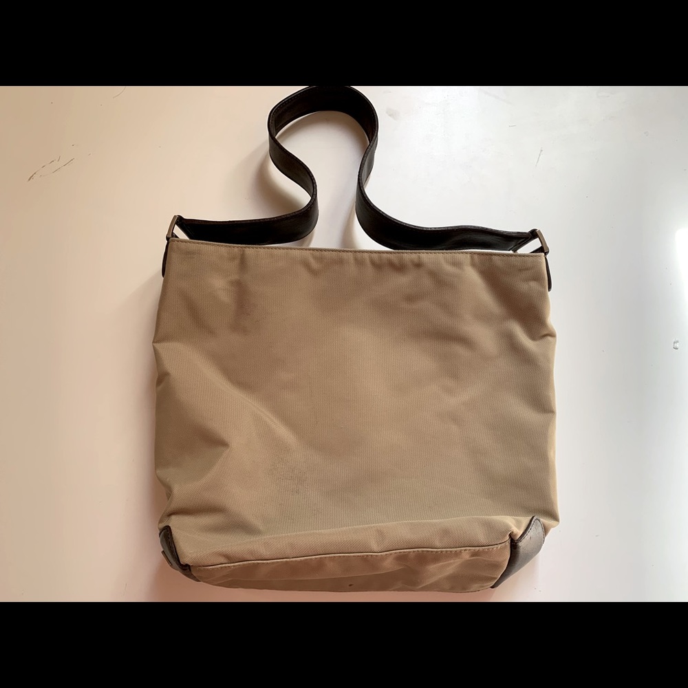 TUMI khaki tan satchel shoulder bag